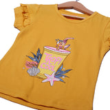 NEW YELLOW FISH TROPI COOL PRINTED T-SHIRT FOR GIRLS