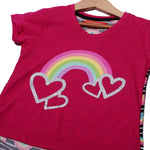 Load image into Gallery viewer, NEW PINK RAINBOW PRINTED T-SHIRT TOP FOR GIRLS
