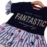 NEW NAVY BLUE FANTASTIC PRINTED T-SHIRT TOP FOR GIRLS