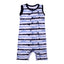 WHITE FULL BODY SLEEVE LESS SHARK PRINTED ROMPER