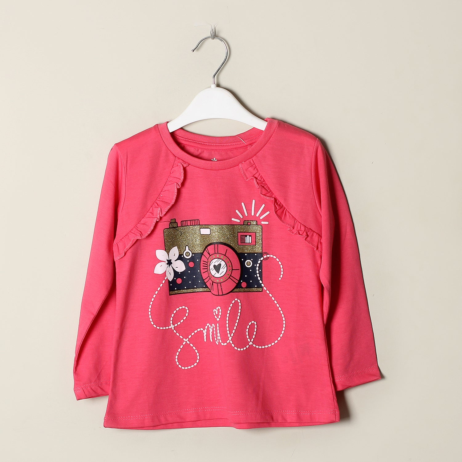 Pink Full Sleeve Girls Top