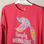 SIMPLY MERMAZING PINK FULL SLEEVE GIRLS T-SHIRT