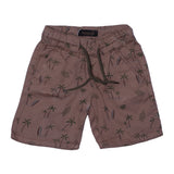 NEW LIGHT BROWN COTTON TREES PRINTED SHORTS 22