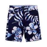 NEW BLUE COTTON FLOWERS PRINTED SHORTS 10