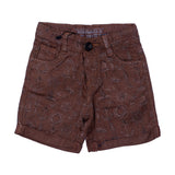 NEW BROWN DENIM ANCHOR PRINTED SHORTS 05