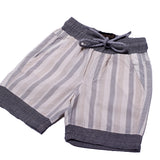 NEW WHITE & GREY WITH GREY STRIPES SHORTS 24