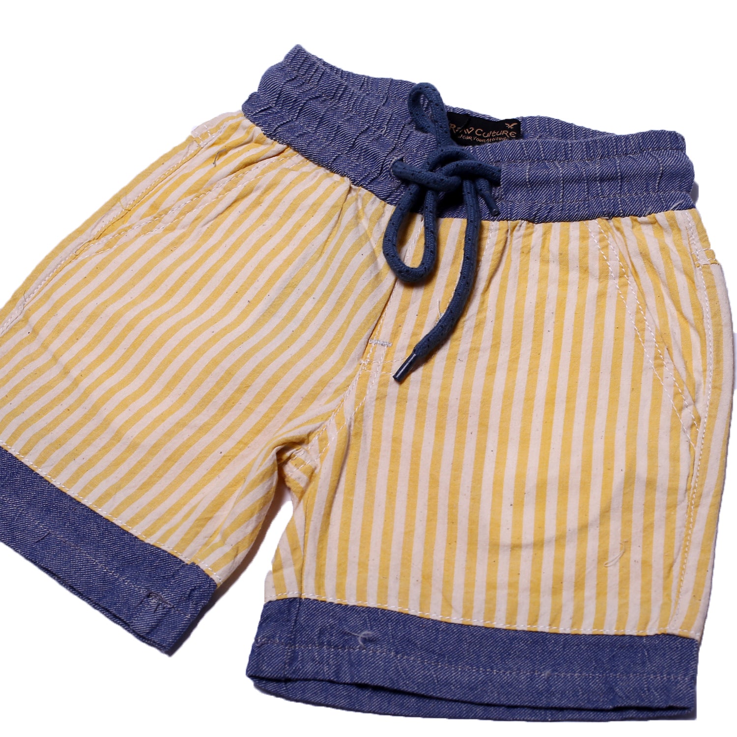 NEW YELLOW & BLUE WITH YELLOW STRIPES SHORTS 27 Secondary image