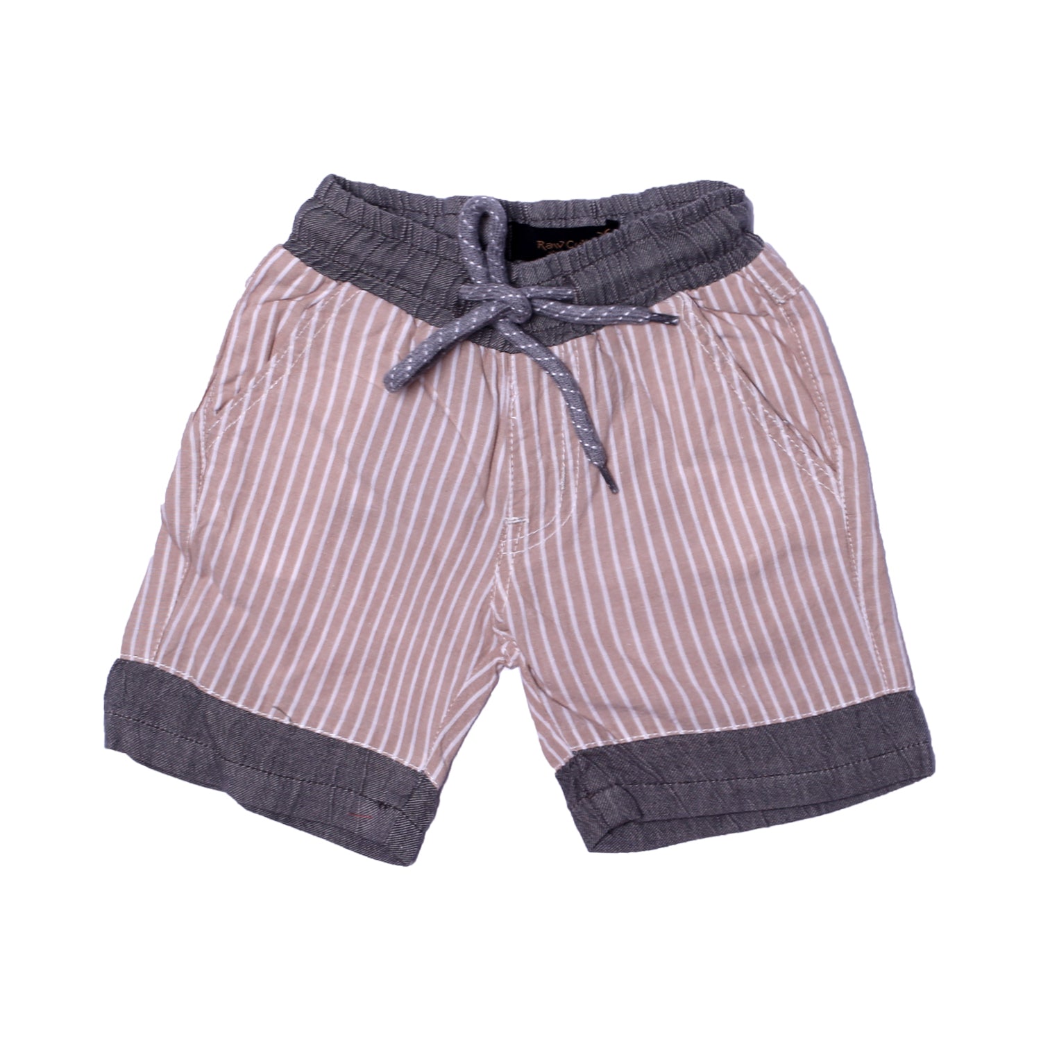 NEW CREAM & GREY WITH WHITE STRIPES SHORTS 30 Main image