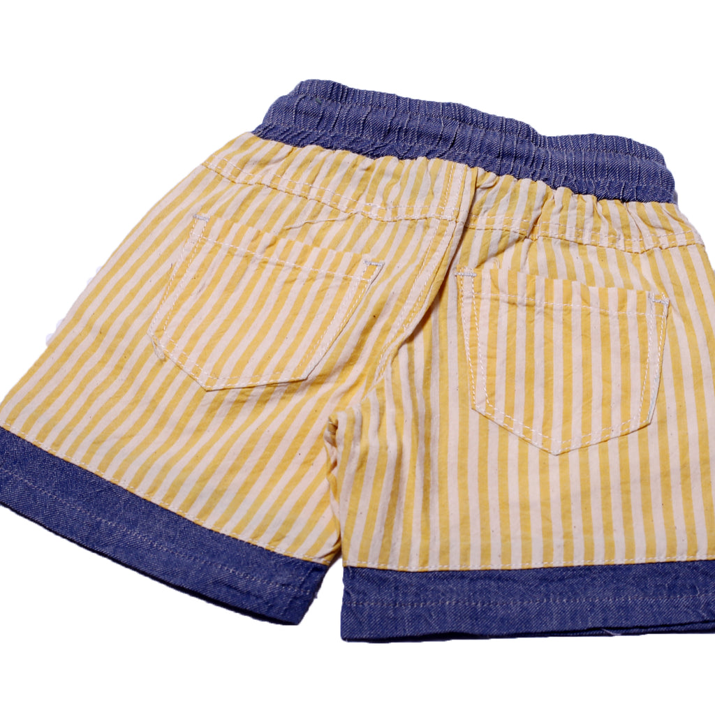 NEW YELLOW & BLUE WITH YELLOW STRIPES SHORTS 27