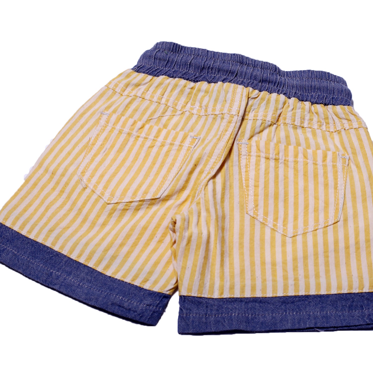 NEW YELLOW & BLUE WITH YELLOW STRIPES SHORTS 27