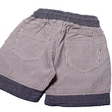 NEW CREAM & GREY WITH BROWN STRIPES SHORTS 23