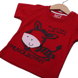 NEW RED TO GOR BAY LEA BABY PRINTED HALF SLEEVES T-SHIRT
