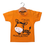NEW MUSTARD TO GOR BAY LEA BABY PRINTED HALF SLEEVES T-SHIRT