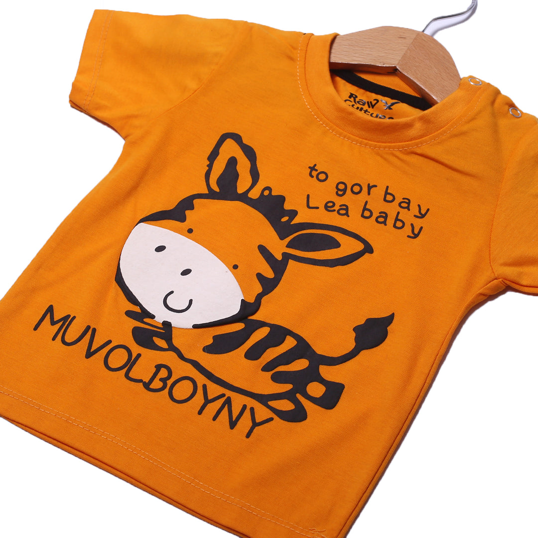 NEW MUSTARD TO GOR BAY LEA BABY PRINTED HALF SLEEVES T-SHIRT