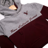 NEW MAROON & GREY HOODIE WITH GREY TROUSER BABA SUIT