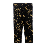 NEW BLACK WITH GOLDEN HORSE PRINTED TIGHTS FOR GIRLS