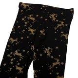 NEW BLACK WITH GOLDEN HORSE PRINTED TIGHTS FOR GIRLS