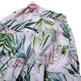 NEW LONG WHITE WITH GREEN LEAVES PRINTED SKIRT FOR GIRLS