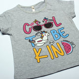 COOL BE KIND LIGHT GREY PRINTED T-SHIRT