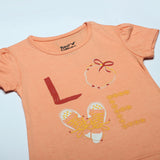 PEACH LOVE PRINTED T-SHIRT