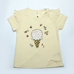 Load image into Gallery viewer, ICE CREAM CONE OFF WHITE PRINTED T-SHIRT FOR GIRLS
