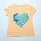 BLUE HEART PRINTED T-SHIRT