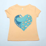 BLUE HEART PRINTED T-SHIRT