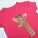 PINK GIRAFFE PRINTED T-SHIRT