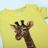 YELLOW GIRAFFE PRINTED T-SHIRT