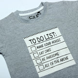 TO DO LIST LIGHT GREY PRINTED T-SHIRT