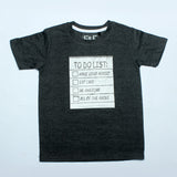 TO DO LIST DARK GREY PRINTED T-SHIRT