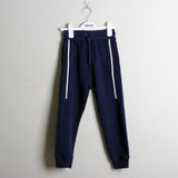 NAVY BLUE WITH WHITE STRIPE JOGGER PANTS TROUSER