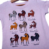 NEW PINK HORSE PRINTED HALF SLEEVES T-SHIRT