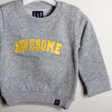 LIGHT GREY AWESOME PRINTED SWEATSHIRT - Expo City