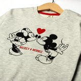 GREY MICKEY & MINNIE PRINTED SWEATSHIRT