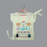 NEW YELLOW WANDERLUST T-SHIRT TOP FOR GIRLS