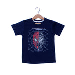 Load image into Gallery viewer, NEW NAVY BLUE SPIDER-MAN FACE PRINTED T-SHIRT FOR BOYS
