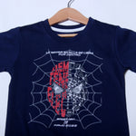 Load image into Gallery viewer, NEW NAVY BLUE SPIDER-MAN FACE PRINTED T-SHIRT FOR BOYS
