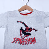 NEW HAZEL GREY SPIDER-MAN PRINTED T-SHIRT FOR BOYS