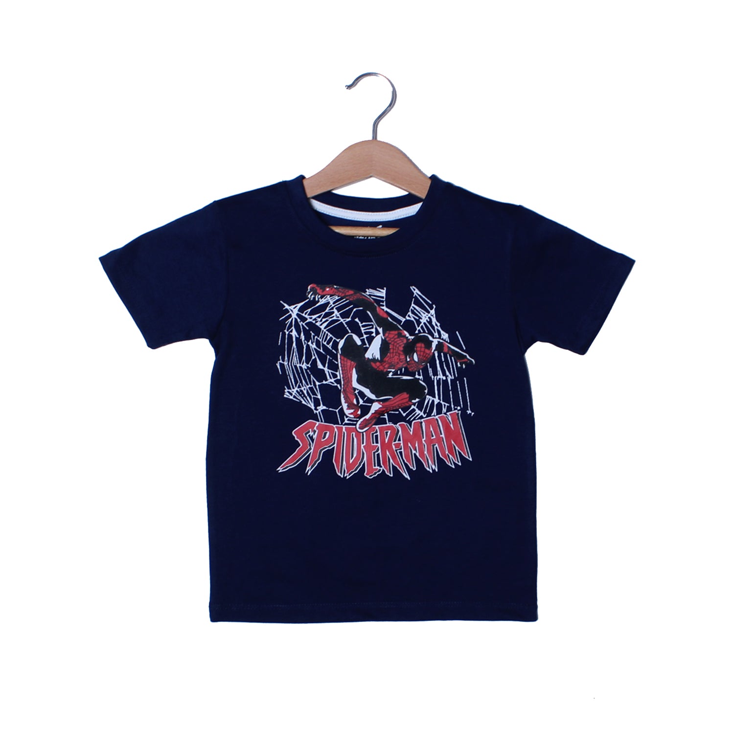 NEW NAVY BLUE SPIDER-MAN PRINTED T-SHIRT FOR BOYS