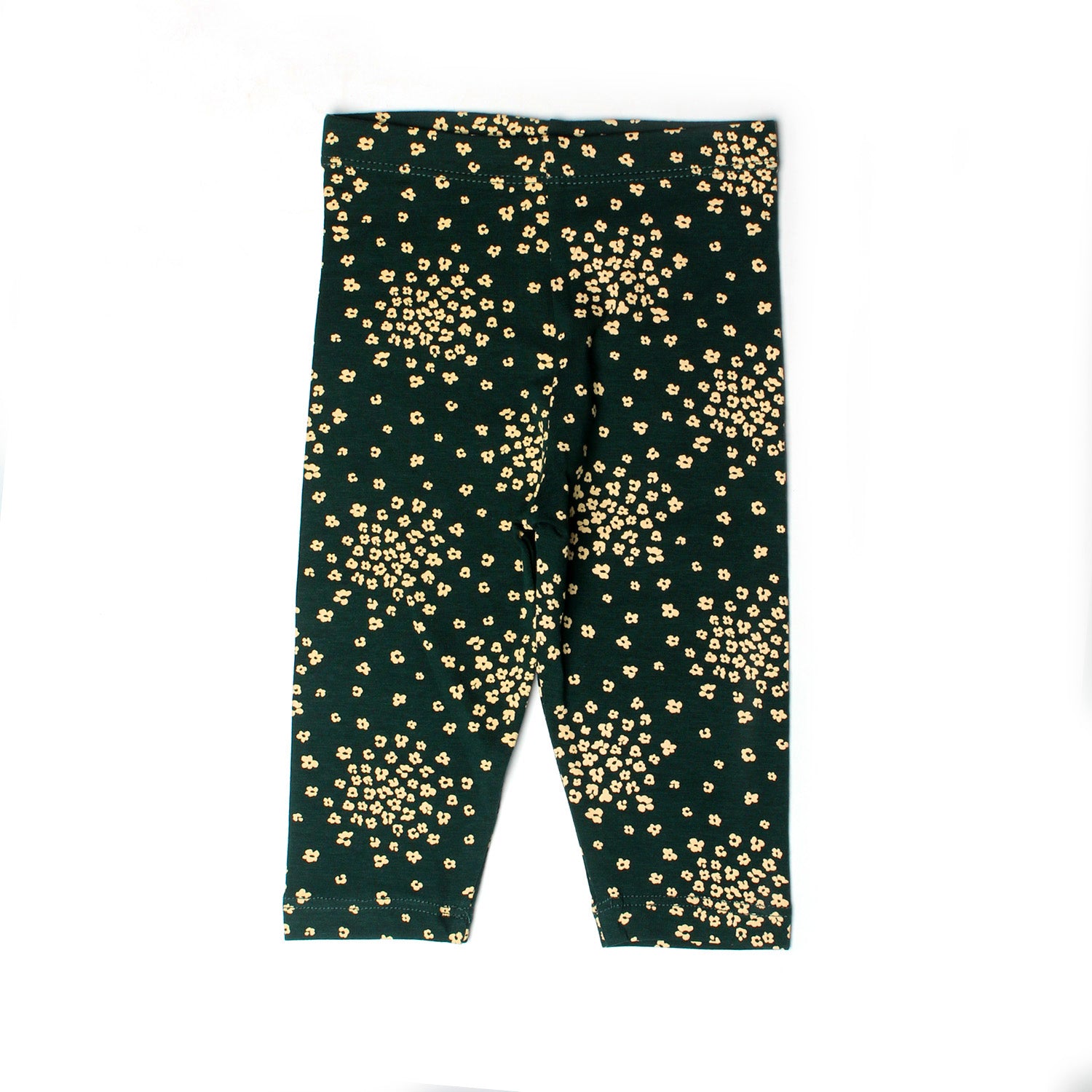 GREEN FLOWER PRINTED TIGHTS FOR GIRLS