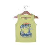 NEW YELLOW CALIFORNIA SEASIDE PRINTED SANDO FOR BOYS