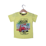 NEW YELLOW BEACH VAN PRINTED T-SHIRT FOR BOYS