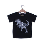 Load image into Gallery viewer, NEW BLACK DINO PRINTED T-SHIRT FOR BOYS
