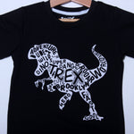 Load image into Gallery viewer, NEW BLACK DINO PRINTED T-SHIRT FOR BOYS
