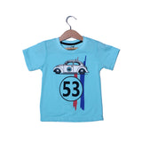 NEW SKY BLUE CAR 53 PRINTED T-SHIRT FOR BOYS