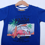 Load image into Gallery viewer, NEW ROYAL BLUE BEACH VAN PRINTED T-SHIRT FOR BOYS
