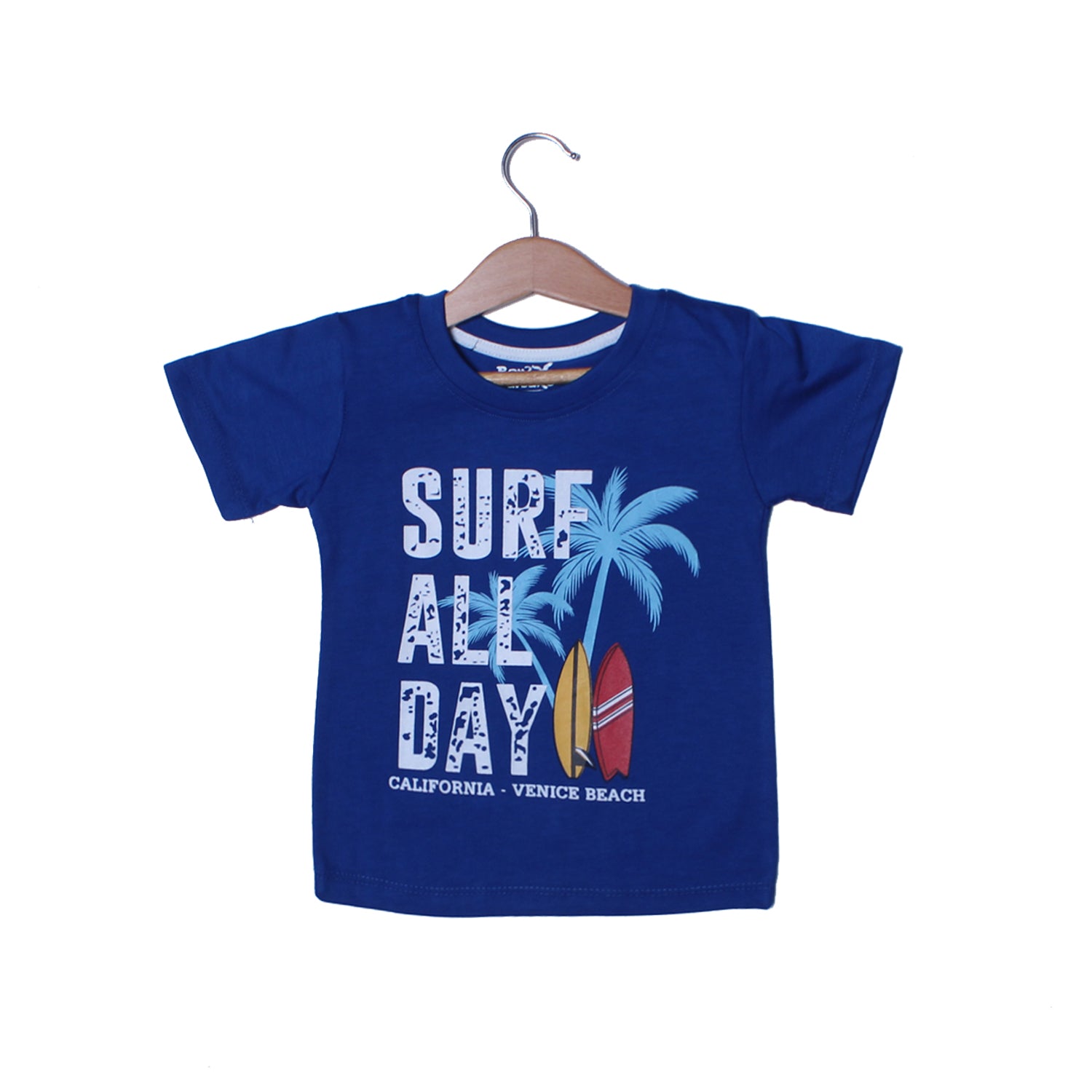 NEW ROYAL BLUE SURF ALL DAY PRINTED T-SHIRT FOR BOYS