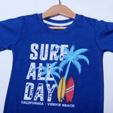 NEW ROYAL BLUE SURF ALL DAY PRINTED T-SHIRT FOR BOYS