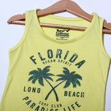 NEW YELLOW FLORIDA PRINTED SANDO FOR BOYS